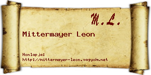Mittermayer Leon névjegykártya